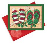 Embellished Christmas Cards - Holiday Flip Flops