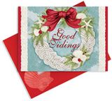 Embellished Christmas Cards - Good Tidings Wreath