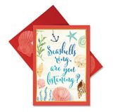 Embellished Christmas Cards - Seashells Ring