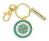 Enamel Keychain - Compass Rose