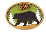 Laser Cut Wood Magnet - Bear