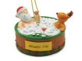 Resin Ornament - Hot Tubbing Santa