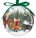 Ball Ornament - Santa with Animals