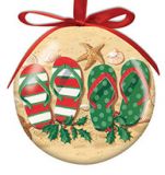 Ball Ornament - Holiday Flip Flops