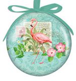 Ball Ornament - Summer Seas Flamingo