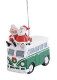 Resin Ornament - Old Style Van with Santa