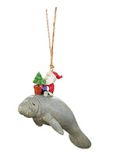 Resin Ornament - Santa Riding Manatee