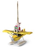 Resin Ornament - Santa on Float Plane