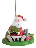 Resin Ornament - Santa Wrestling Gator