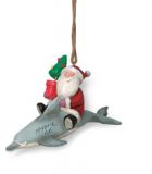 Resin Ornament - Santa on Dolphin 