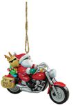 Resin Ornament - Santa on a Harley