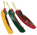 Wood Ornament - Canoe