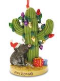 Resin Ornament - Javelina & Saguaro with Lights