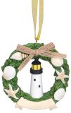 Resin Ornament -Lighthouse in Wreath