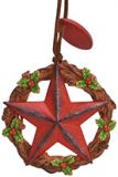 Resin Ornament - Rustic Barn Star Wreath