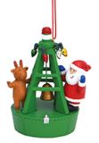 Resin Ornament - Santa on a Channel Buoy with Lights