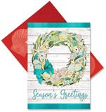 Embellished Christmas Cards - Coastal Wreath