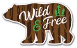 Sticker - Wild & Free Bear