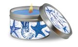 Travel Candle - Indigo Shells