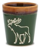 Hand Glazed Shot Glass - Moose