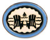 Pottery Disk Magnet - Adirondack Chairs