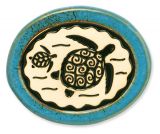 Pottery Disk Magnet - Turtle