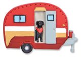 Resin Magnet -Dog in Camper