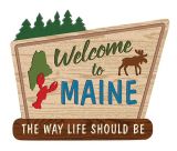 Handcrafted Magnet - Welcome To Maine Sign