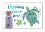Jar Magnet - Turtle - Happiness Comes In Waves