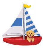 Resin Magnet - Dog In Sailboat