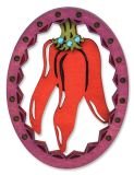 Laser Cut Wood Magnet - Chili Pepper