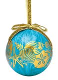 Ball Ornament - Gold Shells