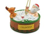 Resin Ornament - Hot Tubbing Santa