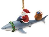 Resin Ornament - Santa & Shark