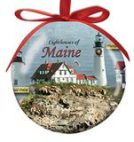Ball Ornament - Lighthouses of Maine 