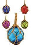 Glass Ornament - Float with Rope Assorted Colors