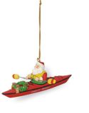 Resin Ornament - Santa Kayak