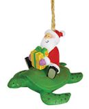 Resin Ornament - Santa on Sea Turtle