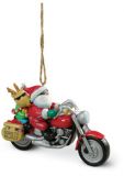 Resin Ornament - Santa on a Harley