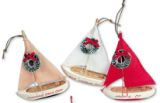 Wood Ornament - Sailboat - assorted colors