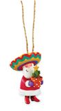 Resin Ornament - Santa in Sombrero