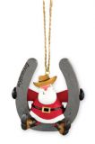 Resin Ornament - Santa Horseshoe