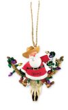 Resin Ornament - Santa Longhorn