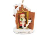 Resin Ornament - Santa in Outhouse