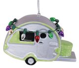 Ceramic Ornament - Teardrop Camper with Lights