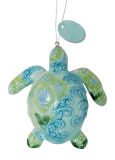 Ceramic Ornament - Paisley Turtle