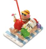 Resin Ornament - Mr & Mrs Claus at Beach
