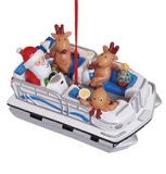 Resin Ornament - Pontoon Boat