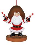 Resin Ornament - Gunslinging Santa