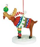 Resin Ornament - Christmas Sweater Moose